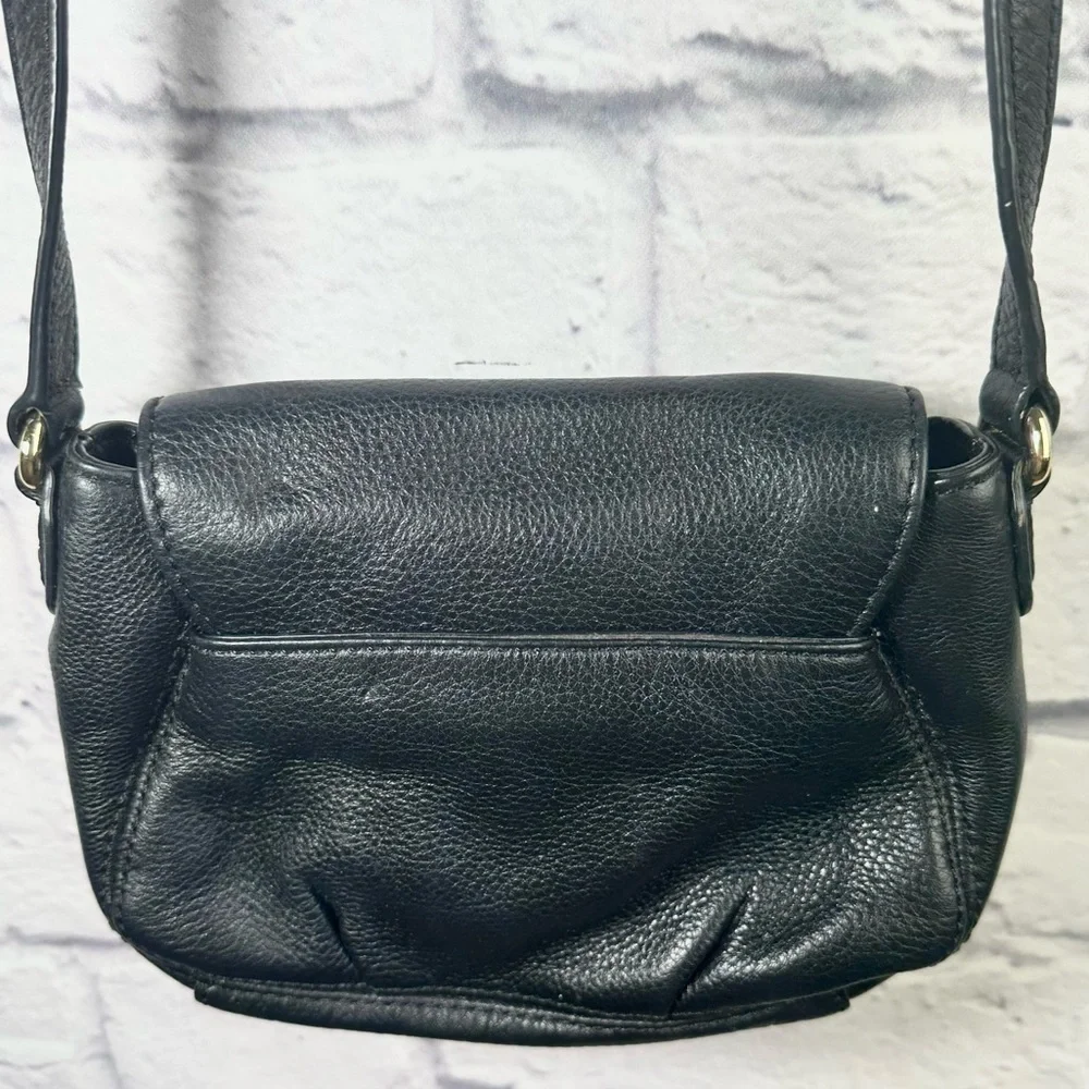 Michael Kors Black Leather Mini Crossbody Bag Purse